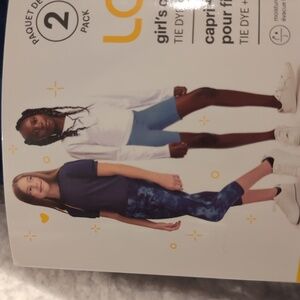 Sz 7/8 LOLE Girls Capri and biker shorts: 2 Pack